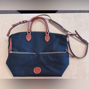 Dooney & Bourke Black Tote with Brown Accents